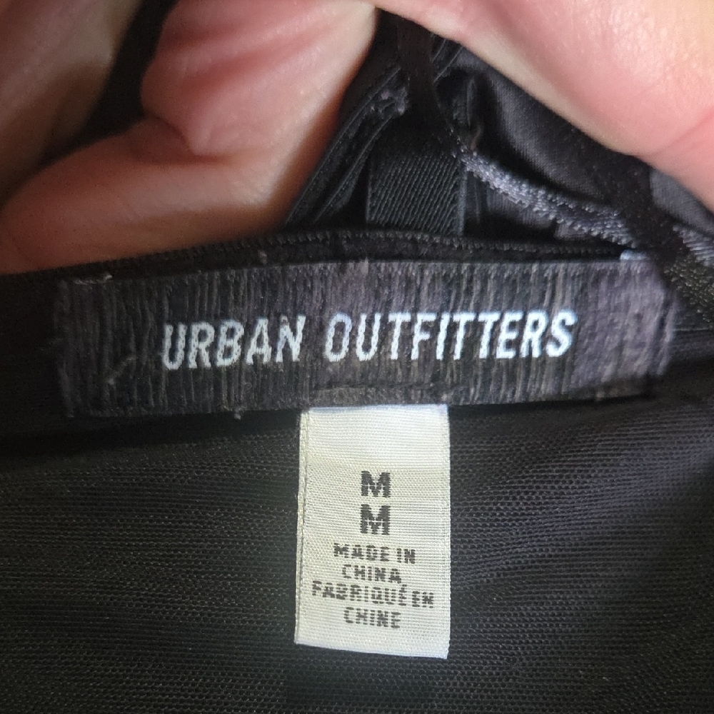 Urban Outfitters Black Satin Corset Bustier Top Boned Cowl Neck Zip Back M - Picture 6 of 9
